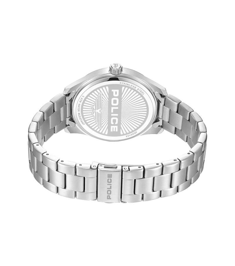 Police Grille PEWJG0018204 Herrenuhr Grün • Dunkelgrünes Sonnenschliff-Zifferblatt • Industrielles Edelstahl-Design