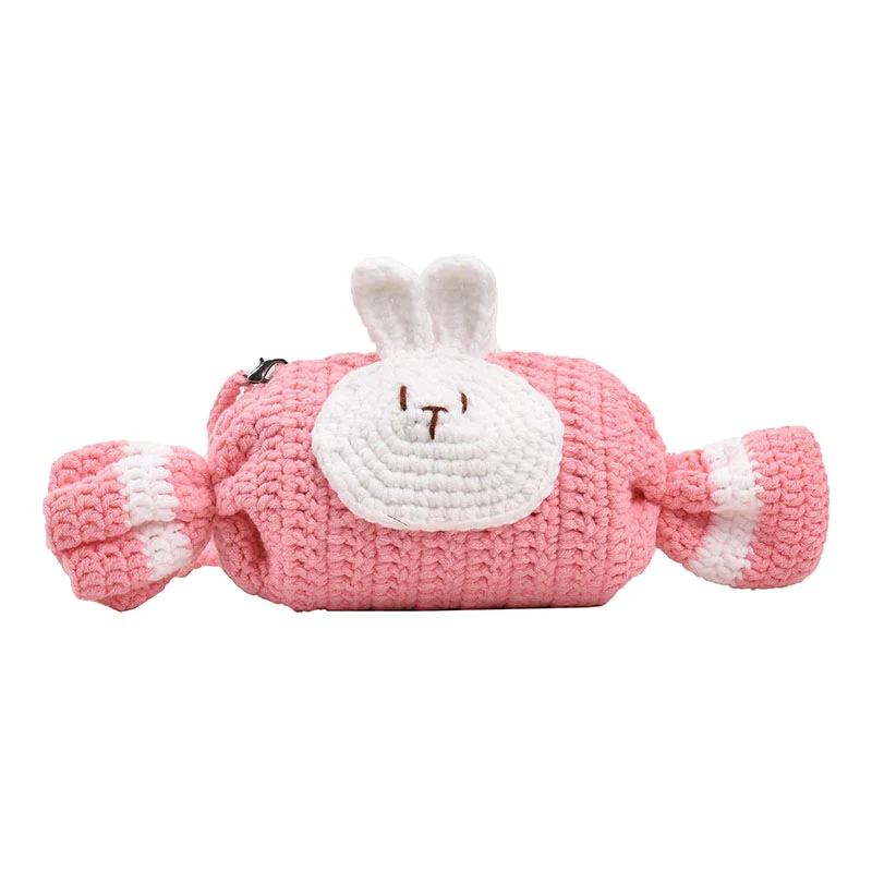 Süße Hase-Motiv Häkel-Schultertasche