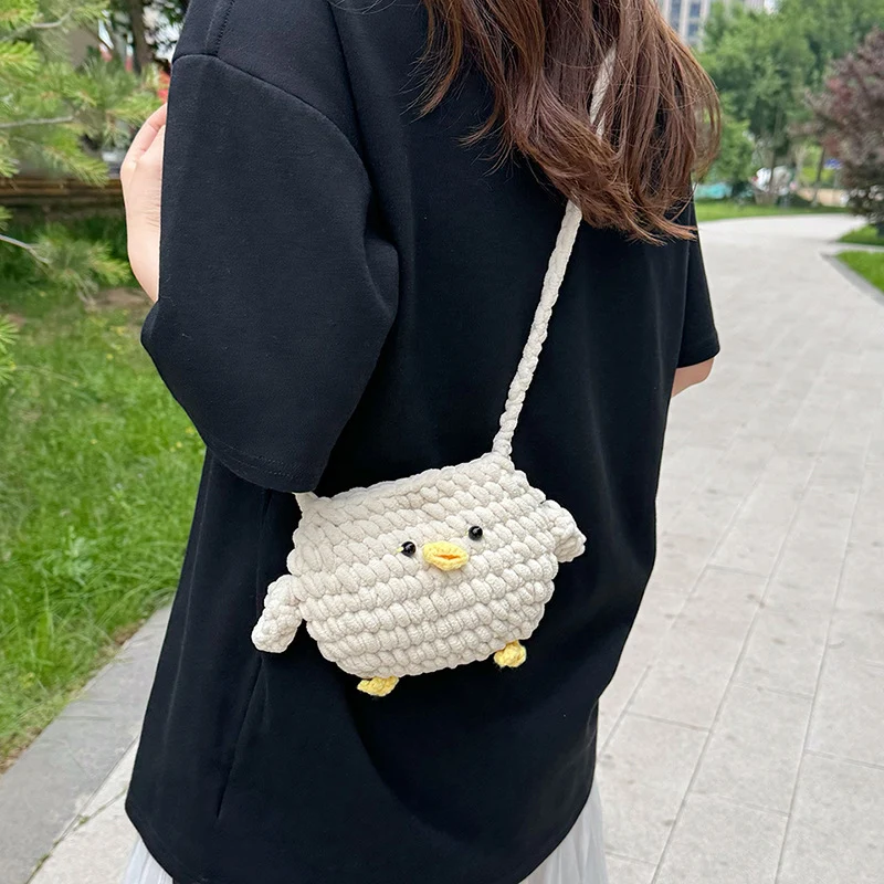 Süße tierförmige gehäkelte Crossbody-Tasche