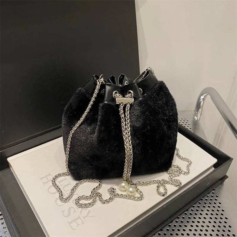 Faux Fur Bucket Bag