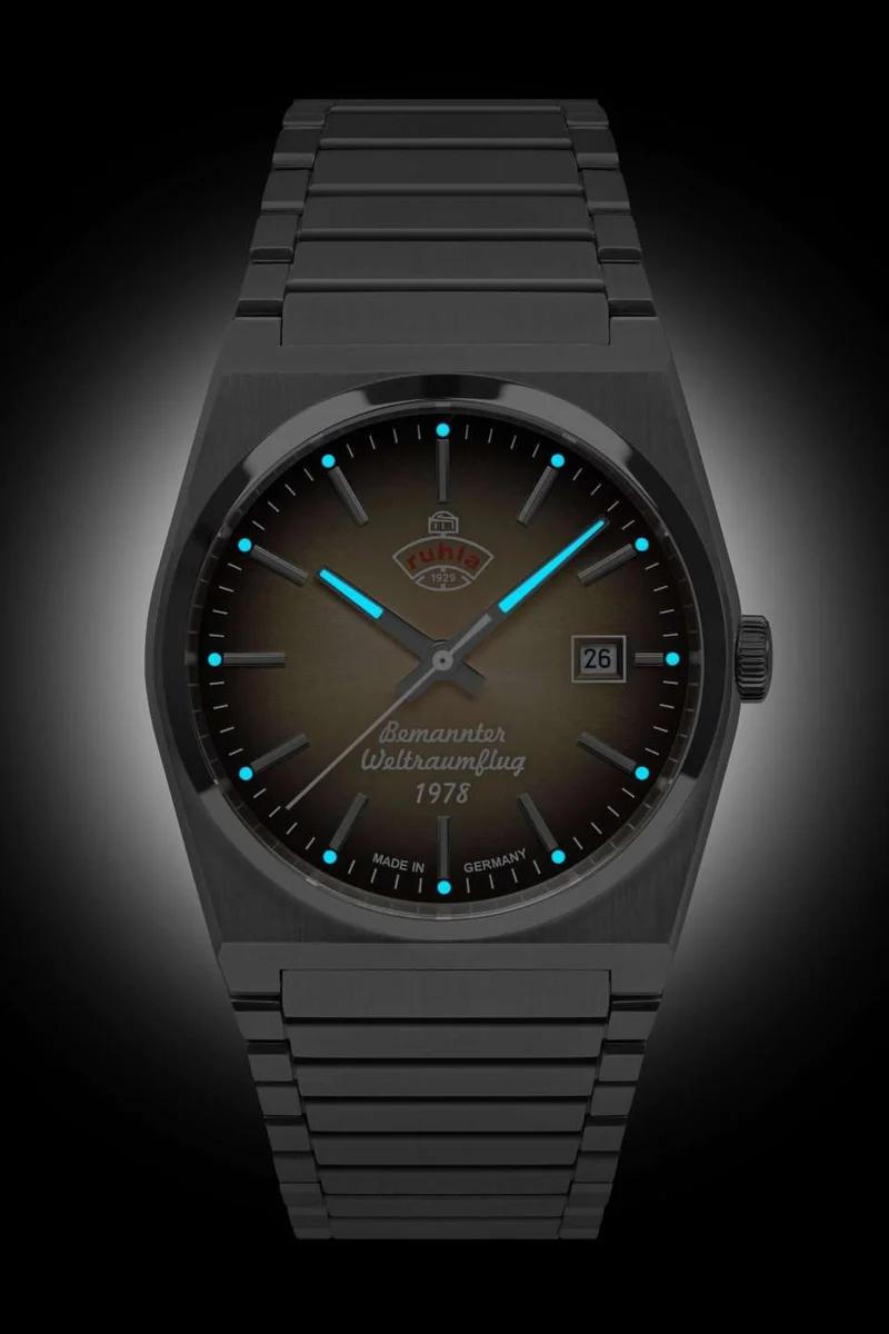 Ruhla Space Control 4660M2 Herrenuhr Braun • Automatikwerk Miyota 8315 • Saphirglas