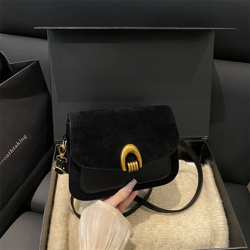 Elegante Wildleder Umhängetasche