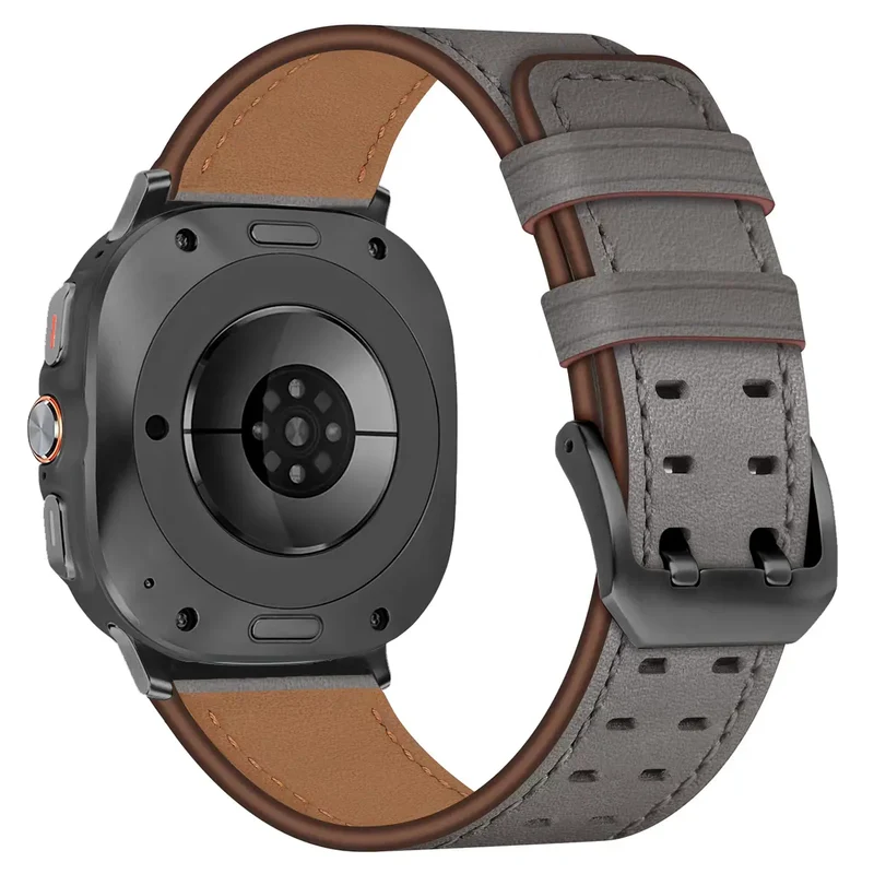 Samsung Galaxy Watch Ultra 2 Doppelnadel-Lederarmband (Grau)