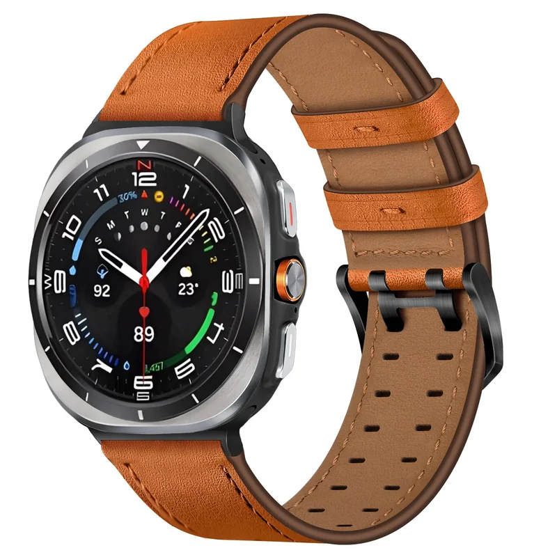 Samsung Galaxy Watch Ultra 2 Doppelnadel-Lederarmband (Orange)