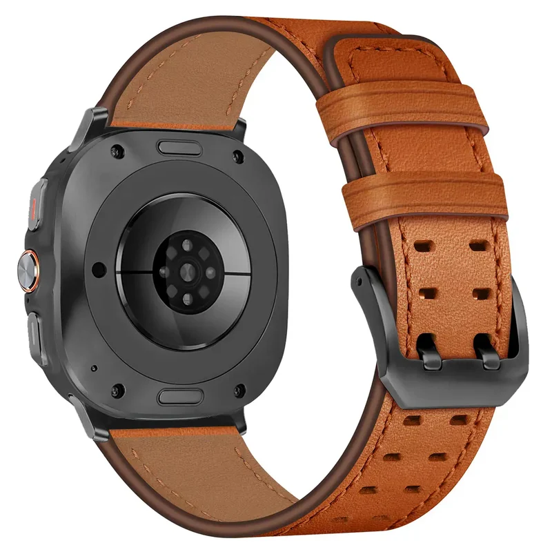 Samsung Galaxy Watch Ultra 2 Doppelnadel-Lederarmband (Orange)