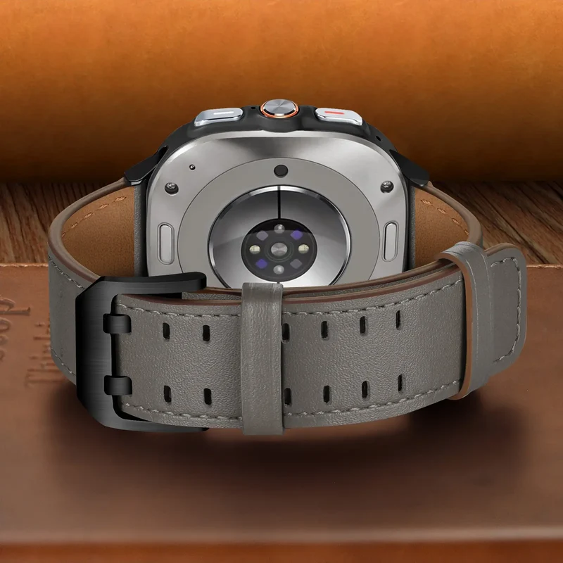 Samsung Galaxy Watch Ultra Doppelnadel-Lederarmband (Grau)