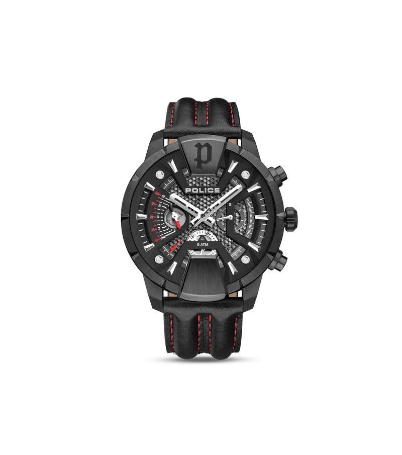 Police Huntley PEWJF2203710 Herren • Schwarzes Sunray-Zifferblatt • Multifunktion