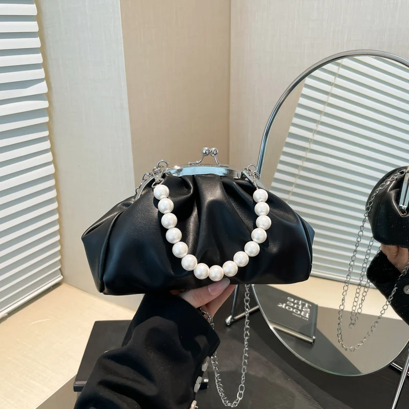 Elegante Perlen-Clutch-Handtasche