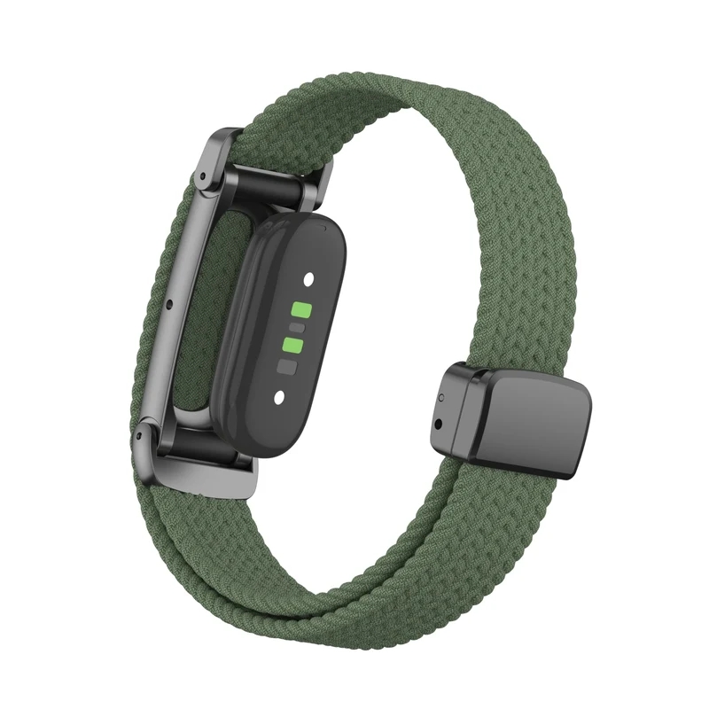 Fitbit Air Geflochtenes Armband mit D-Schnalle (Armeegrün)