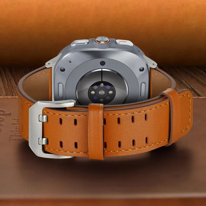 Samsung Galaxy Watch Ultra Doppelnadel-Lederarmband (Orange)