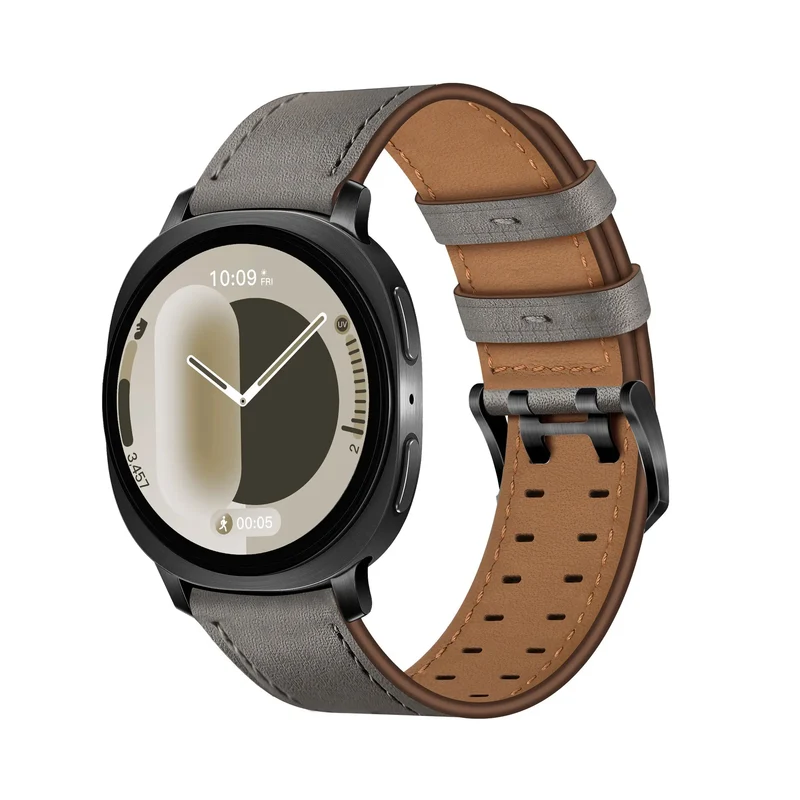 Samsung Galaxy Watch 8 Classic Doppelnadel-Lederarmband (Grau)
