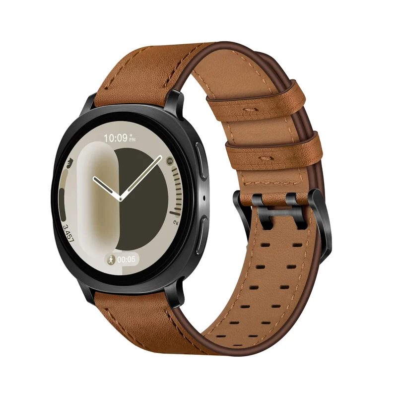 Samsung Galaxy Watch 8 Classic Doppelnadel-Lederarmband (Braun)