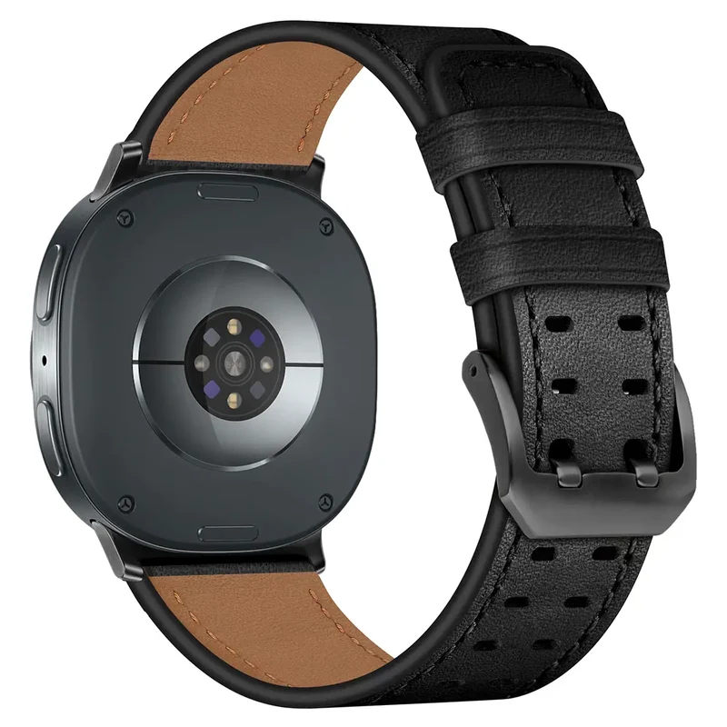 Samsung Galaxy Watch 8 - 44mm Doppelnadel-Lederarmband (Schwarz)