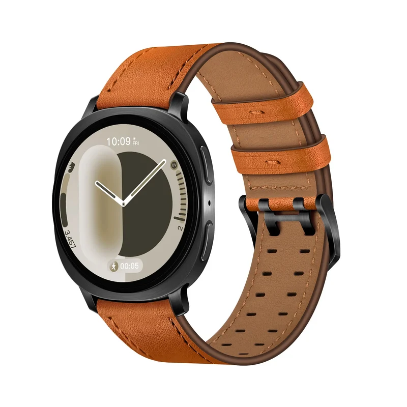 Samsung Galaxy Watch 8 - 40mm Doppelnadel-Lederarmband (Orange)