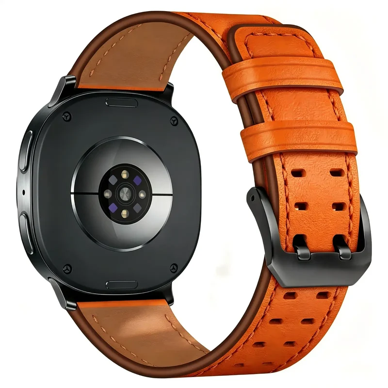 Samsung Galaxy Watch 8 - 40mm Doppelnadel-Lederarmband (Orange)