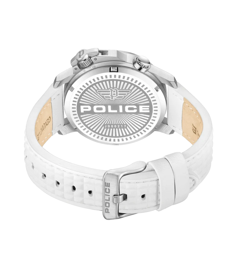 Police Automated PEWJD0021704 Herrenuhr Weiß • Kronenschutz • Hintergrundbeleuchtung