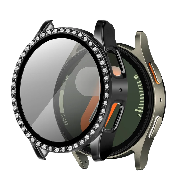 Samsung Galaxy Watch 7 - 40mm Diamond Case with Glass (Black)