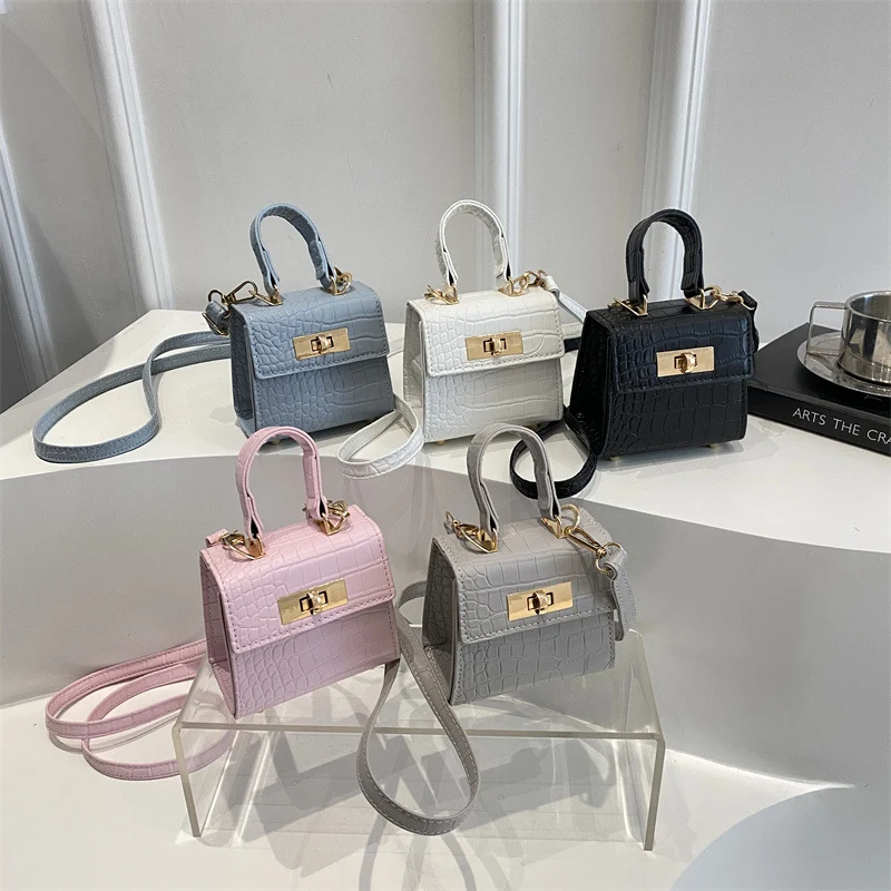 Elegante Kroko-Prägung Handtasche