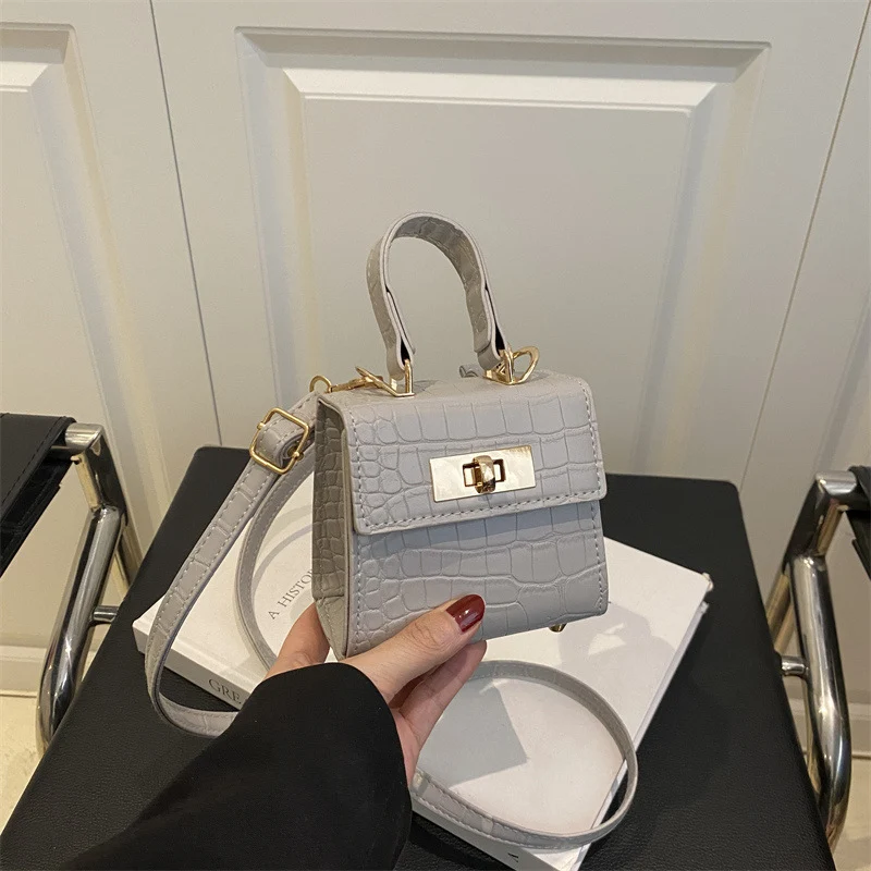 Elegante Kroko-Prägung Handtasche