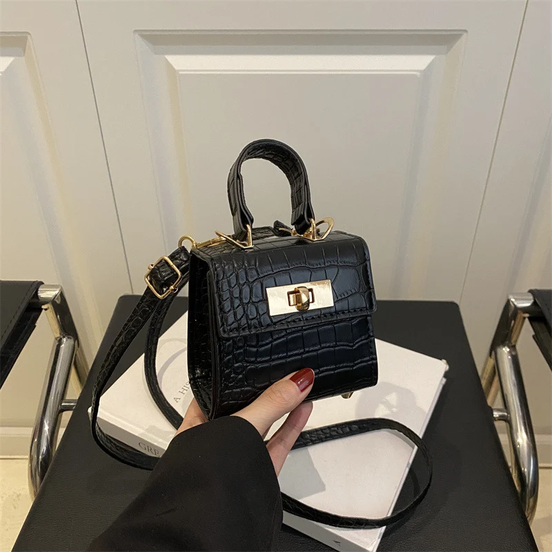 Elegante Kroko-Prägung Handtasche