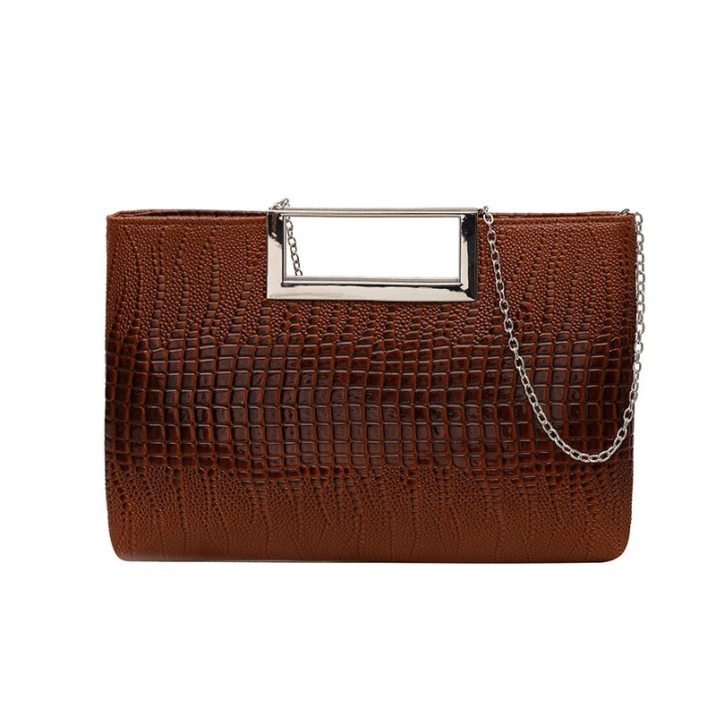 Elegante Krokodilprägung Abendtasche