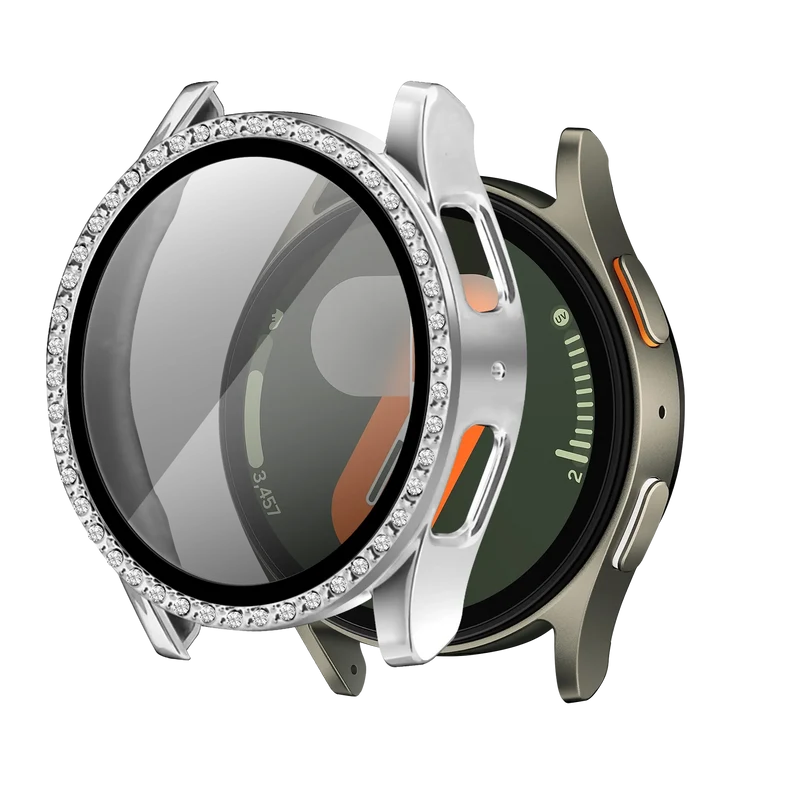 Samsung Galaxy Watch 7 - 40mm Diamond Case with Glass (Silver)