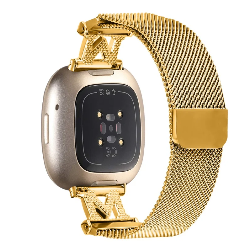 Super Sympathisch Fitbit Versa 4 / Fitbit Sense 2 Metall Universell Armband