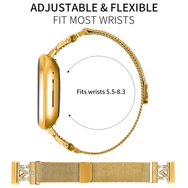 Super Sympathisch Fitbit Versa 4 / Fitbit Sense 2 Metall Universell Armband