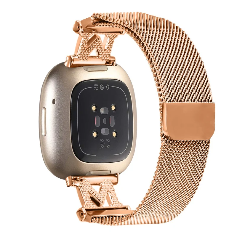 Super Sympathisch Fitbit Versa 4 / Fitbit Sense 2 Metall Universell Armband