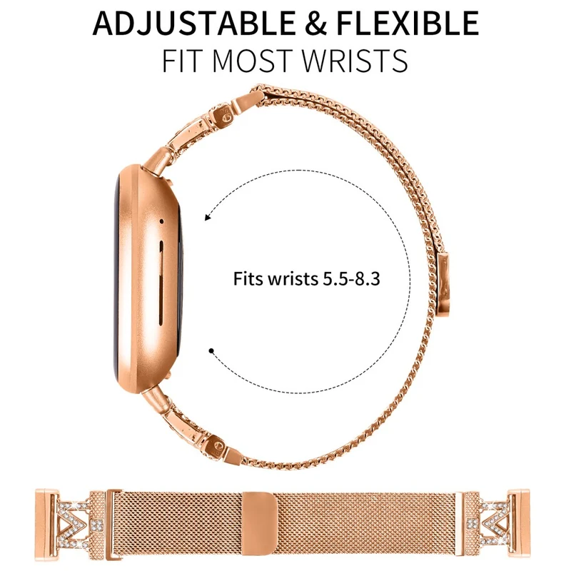 Super Sympathisch Fitbit Versa 4 / Fitbit Sense 2 Metall Universell Armband