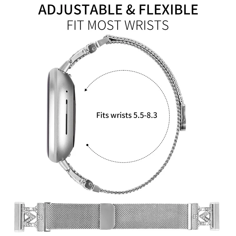 Absolut Modisch Fitbit Versa 4 / Fitbit Sense 2 Metall Universell Armband