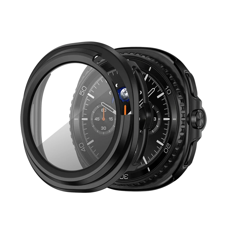 Bandz Samsung Galaxy Watch 8 Classic PC Cover with Glass (Black)