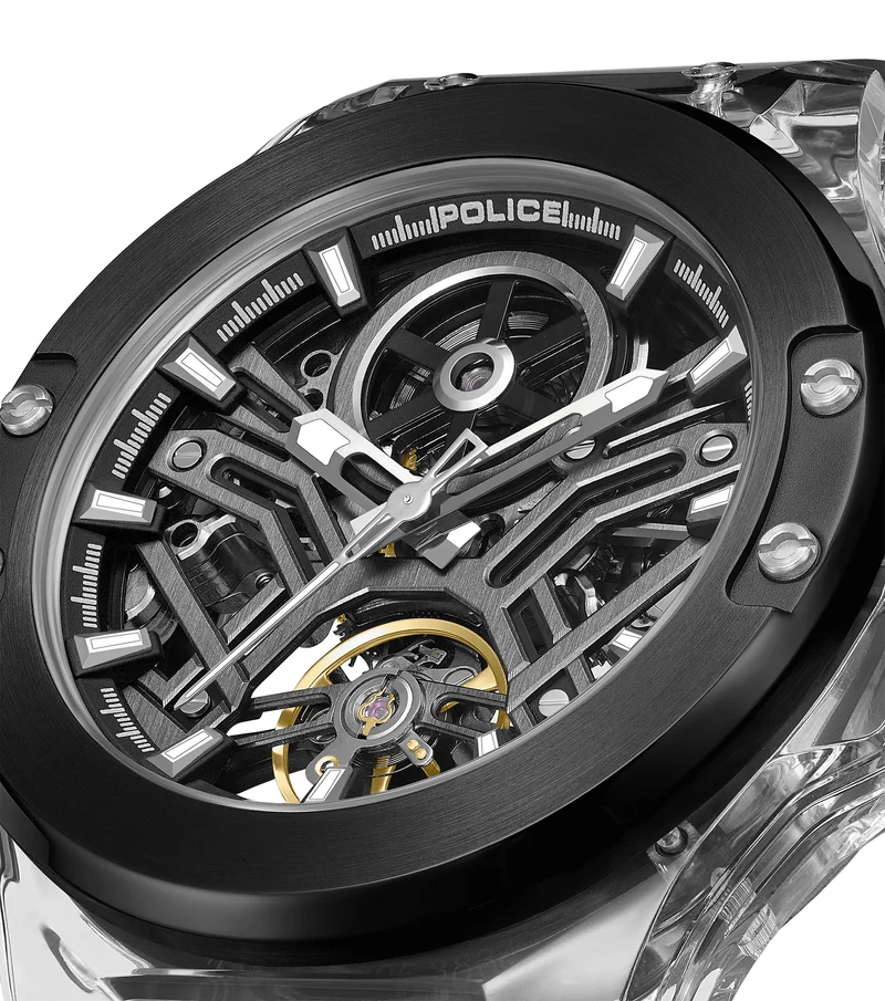 Police Cyclone PEWGR0082203 Herren • Automatikwerk • Sichtbares Uhrwerk