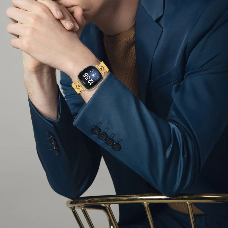 Super Haltbar Fitbit Versa 3 / Fitbit Sense Metall Armband