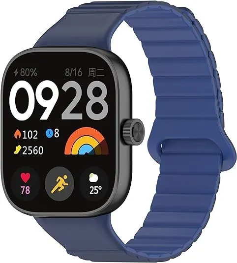Redmi Watch 6 Lite Magnetisches Silikonarmband (Duo Blau)