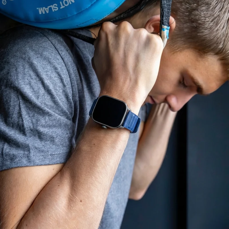 Redmi Watch 6 Lite Magnetisches Silikonarmband (Duo Blau)