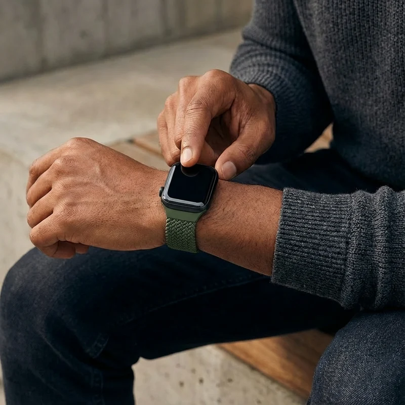 Redmi Watch 6 Lite Geflochtenes Armband mit D-Schnalle (Grün)