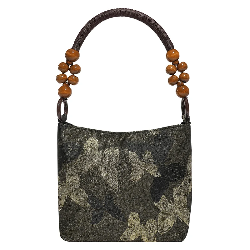 Elegante Handtasche mit Bambusgriff