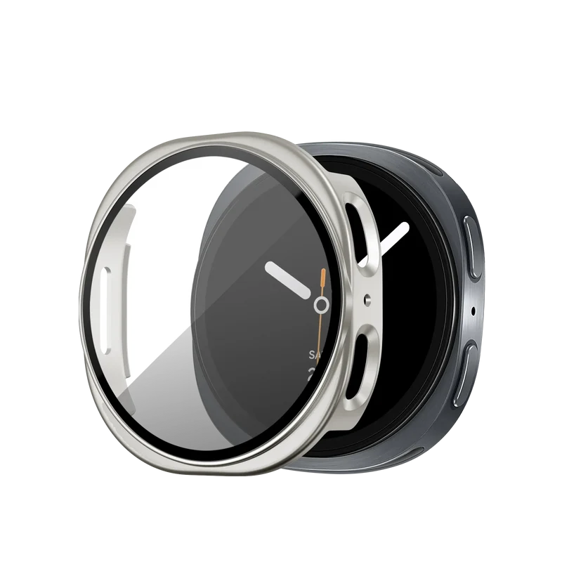 Bandz Samsung Galaxy Watch 8 - 40mm / 9 - 40mn PC Cover with Glass (Starlight)