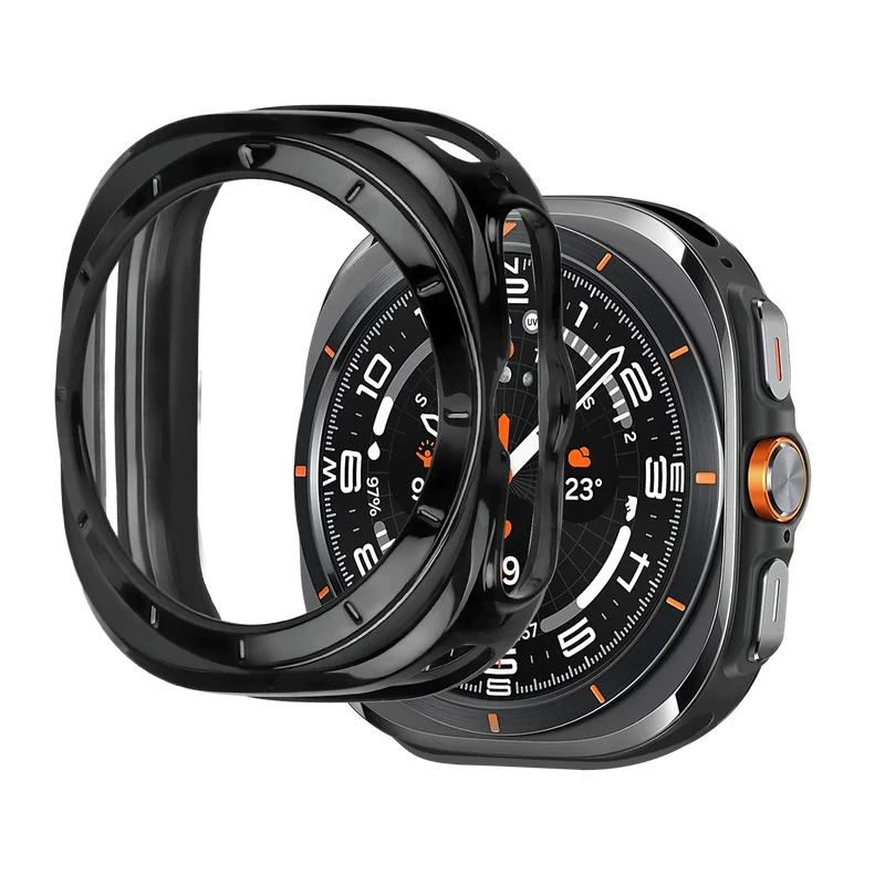 Bandz Samsung Galaxy Watch Ultra Galvanized TPU Case (Black)