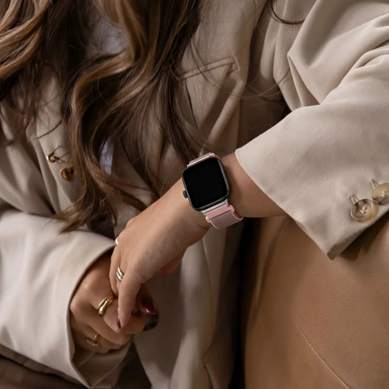 Redmi Watch 6 Active Nylonarmband (Rosa Sand)