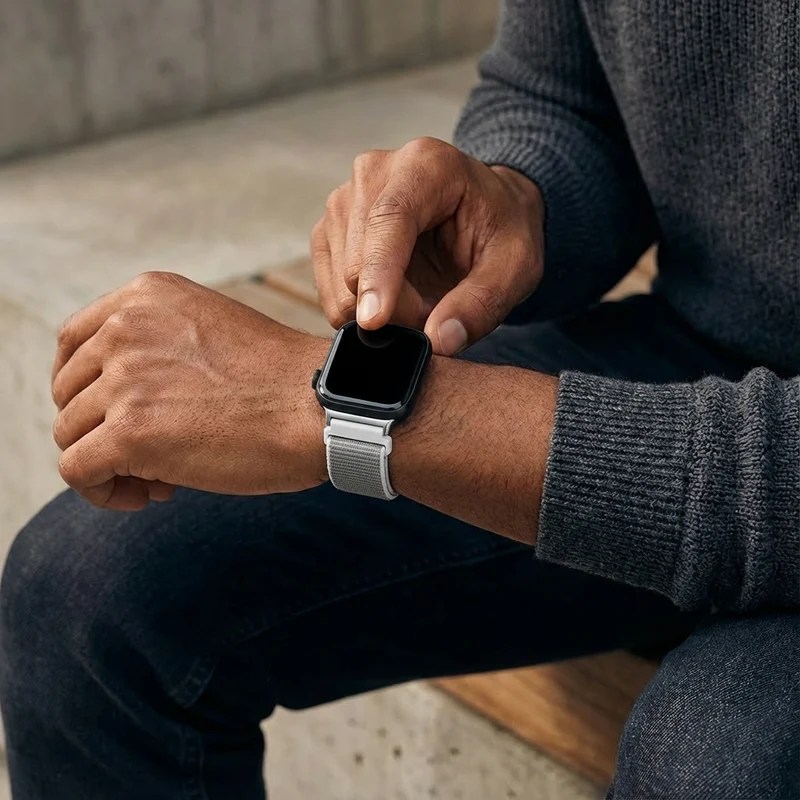 Redmi Watch 6 Lite Nylonarmband (Muschelweiß)