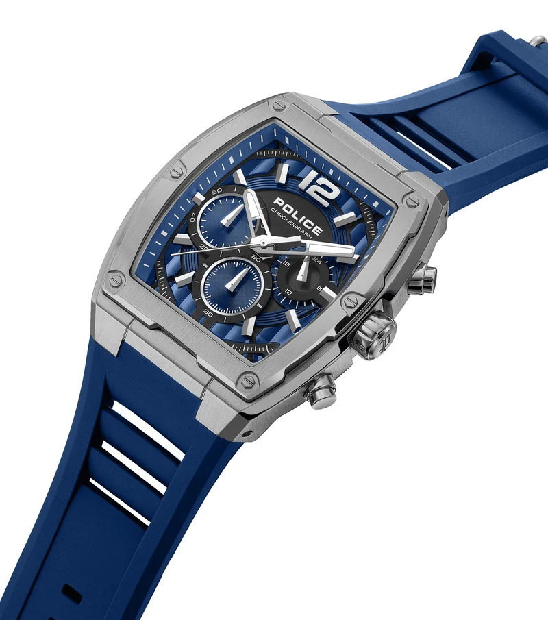 Police Creed PEWGQ0092802 Herren • Dual-Time-Zifferblatt • Edelstahlgehäuse mit IP-Beschichtung