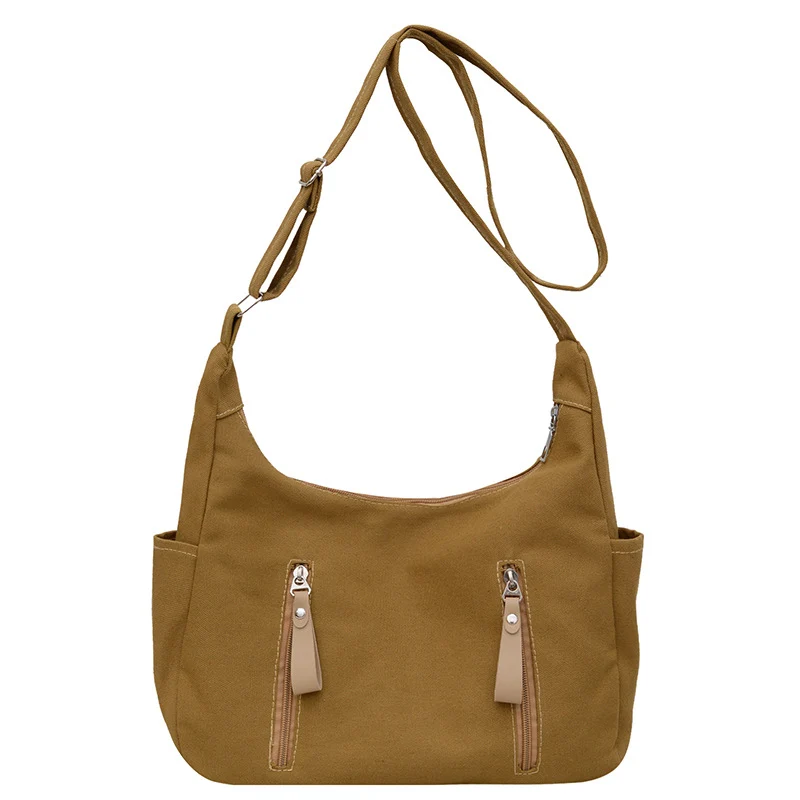 Lässige Mehrfachtaschen-Schultertasche