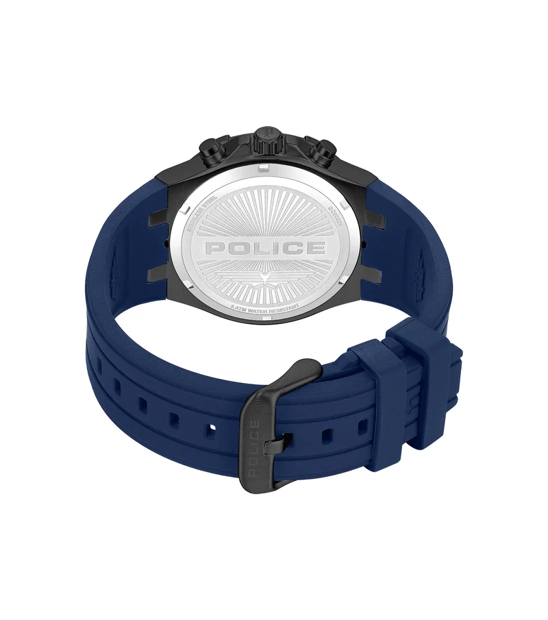 Police Guardian PEWGQ0082001 Herrenuhr Blau • Multifunktion • Silikonarmband