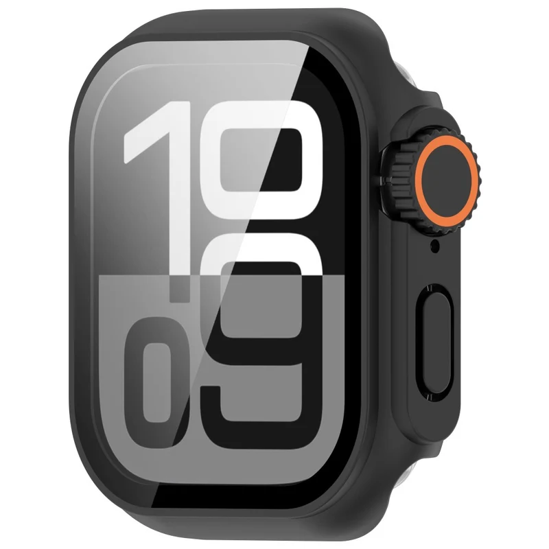 Weich Apple Watch Series 10 42mm Hülle mit Displayschutz in Glas und Silikon