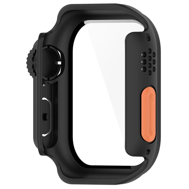 Weich Apple Watch Series 10 42mm Hülle mit Displayschutz in Glas und Silikon