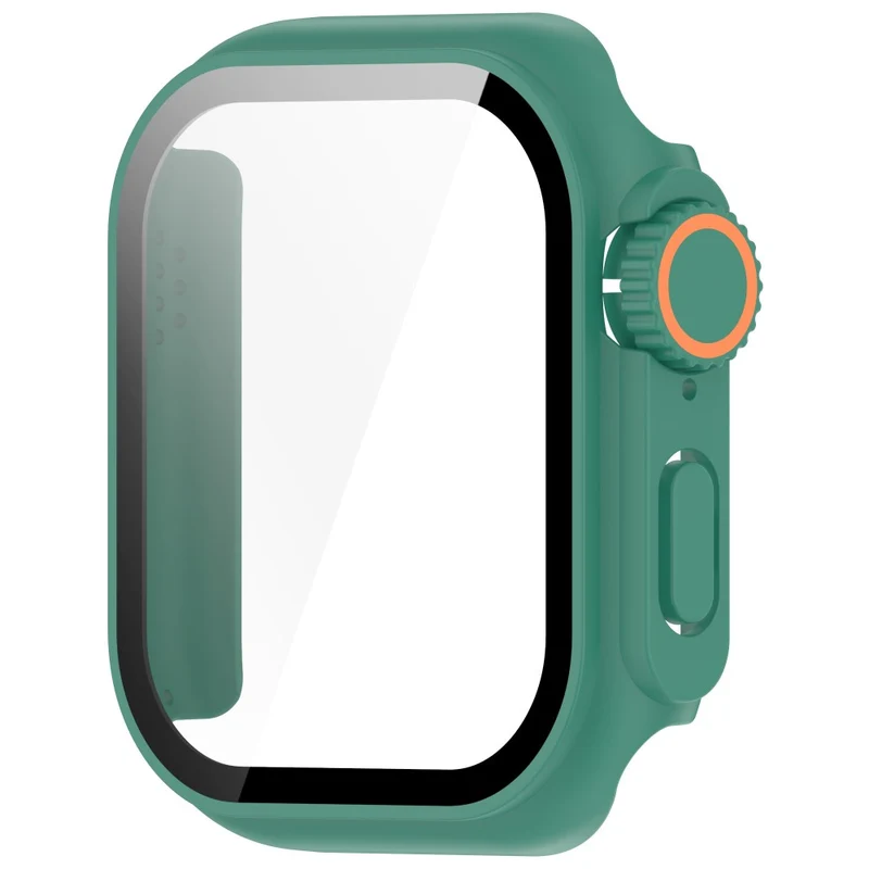Weich Apple Watch Series 10 42mm Hülle mit Displayschutz in Glas und Silikon