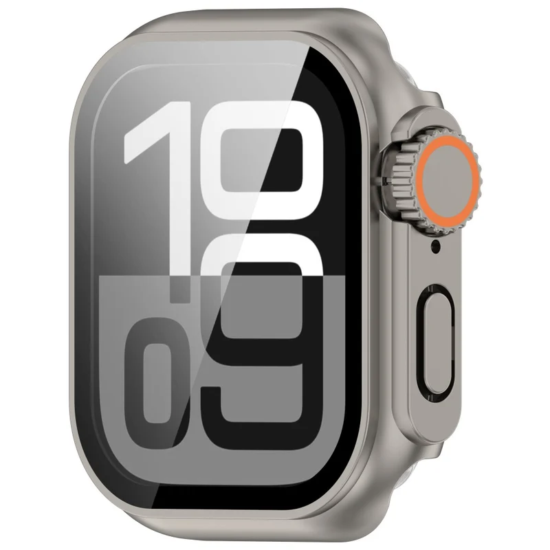Weich Apple Watch Series 10 42mm Hülle mit Displayschutz in Glas und Silikon