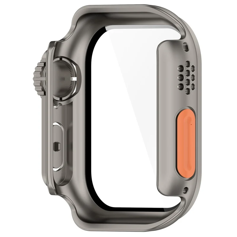 Weich Apple Watch Series 10 42mm Hülle mit Displayschutz in Glas und Silikon